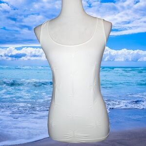 P Luca Milano Cinch Detail Nylon/Spandex Shapewear Sleeveless Tank Top